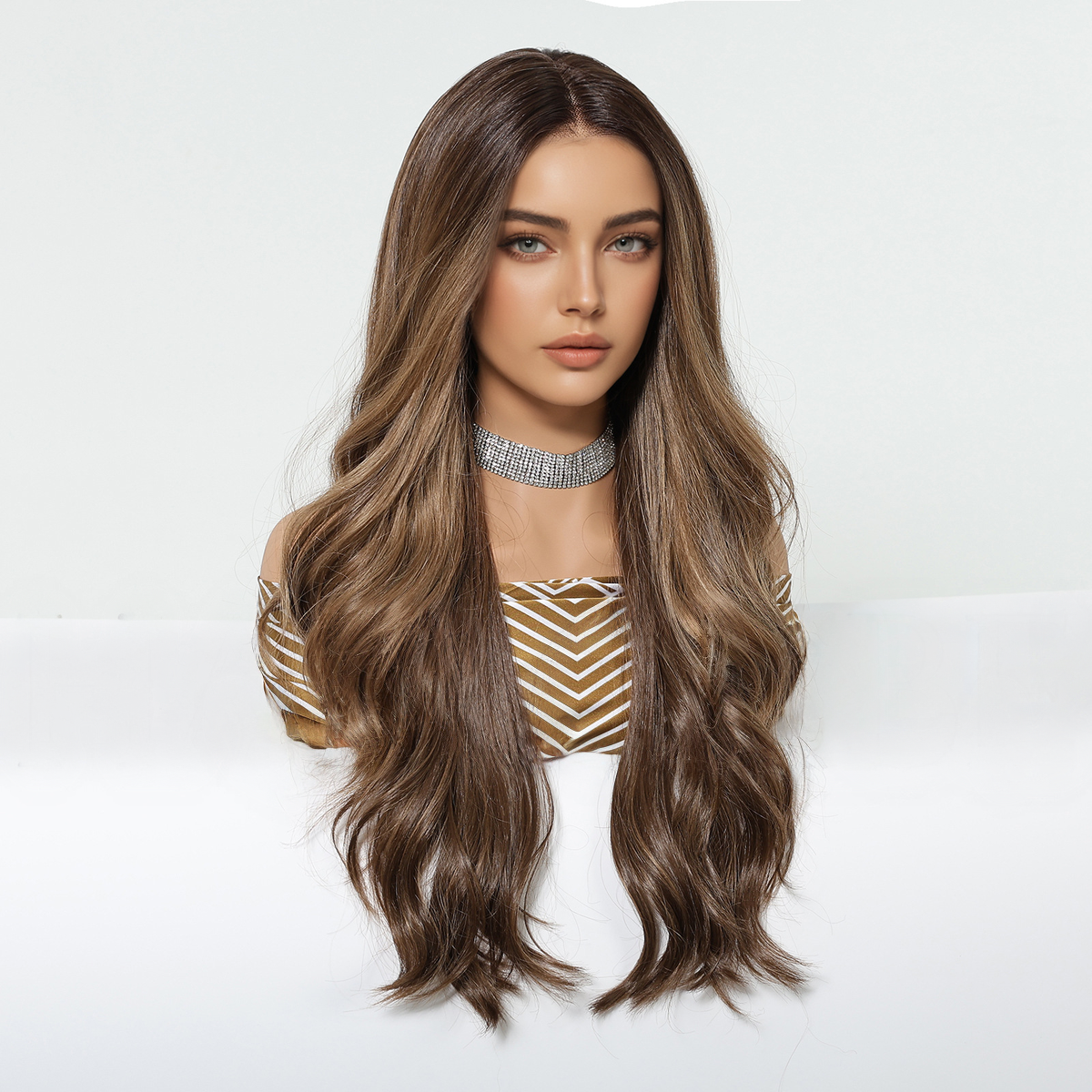 Cora | Brown Long Wavy 13*6 HD Lace Front Wig (Hand-Tied)