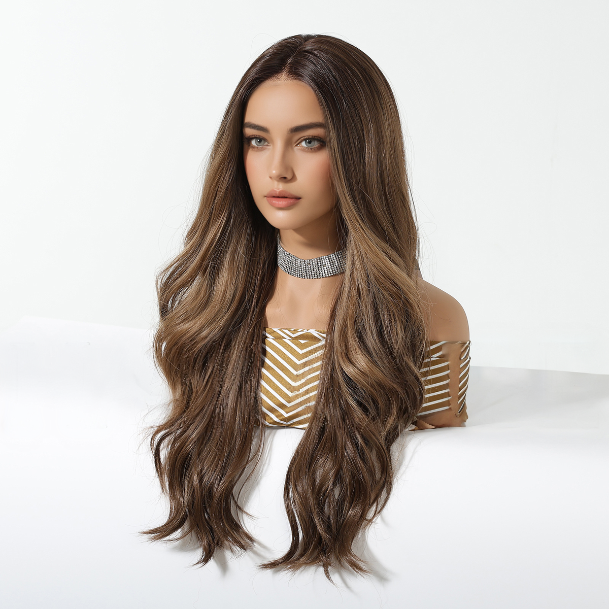 Cora | Brown Long Wavy 13*6 HD Lace Front Wig (Hand-Tied)