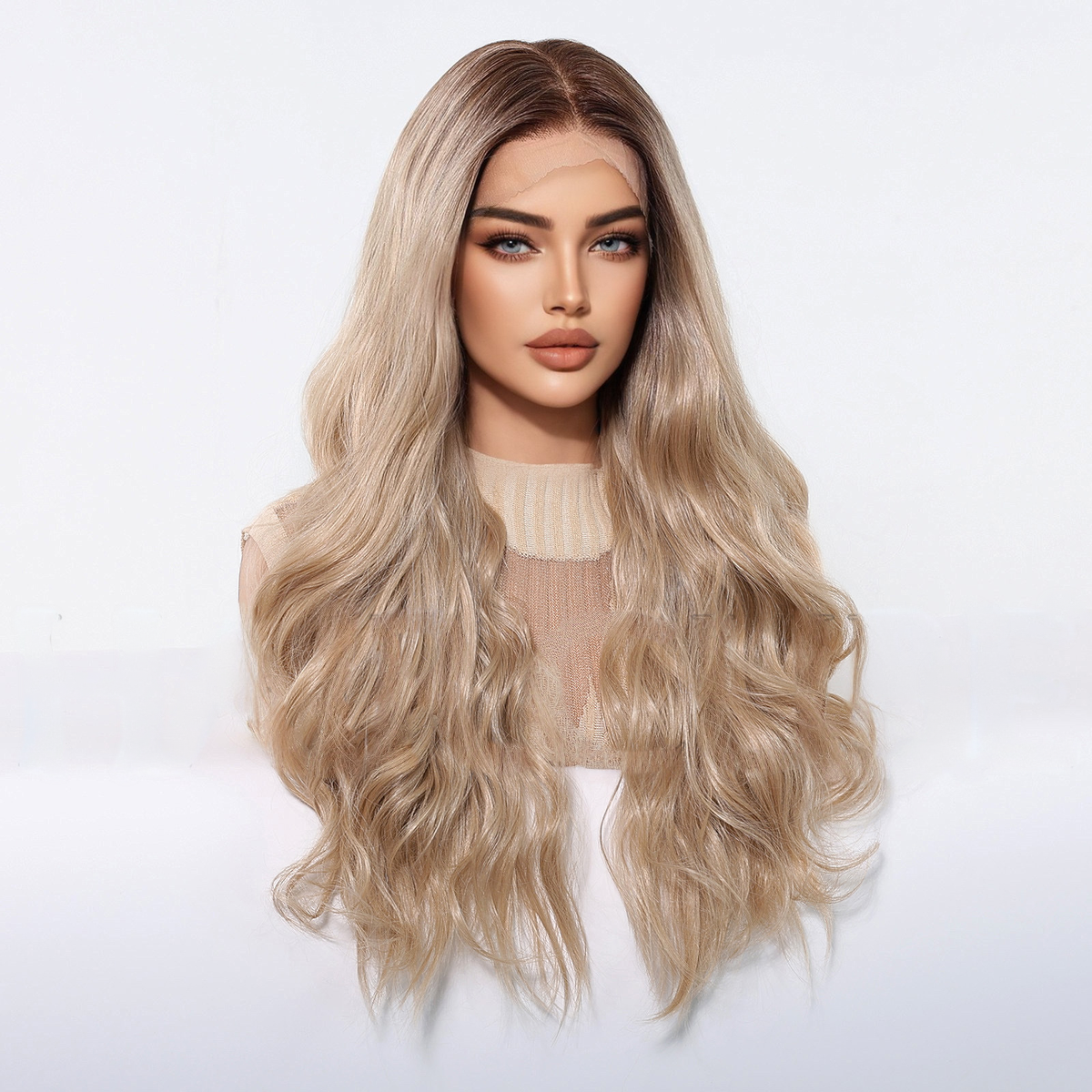 Clara | Blonde Long Wavy 13*6 HD Lace Front Wig (Hand-Tied)
