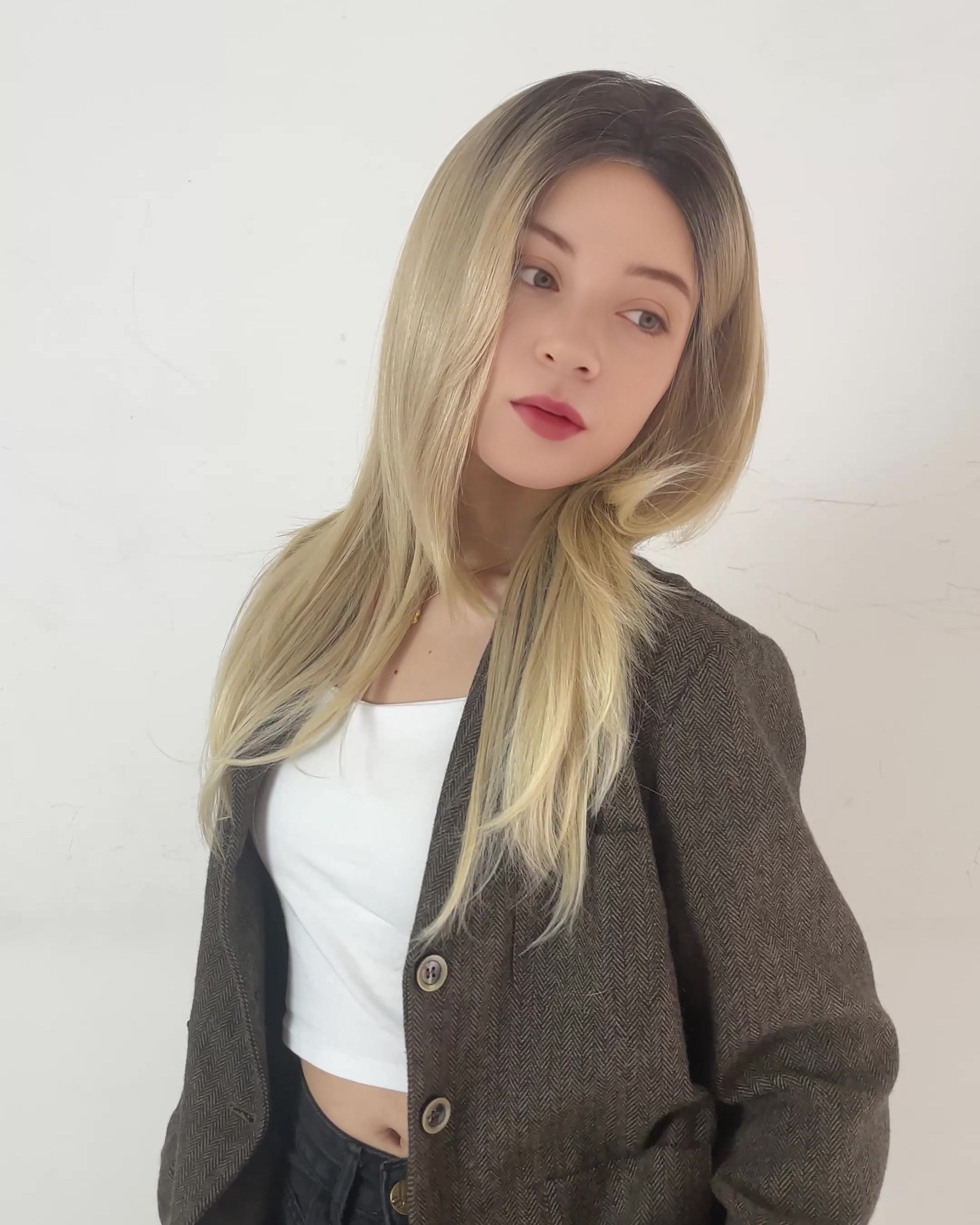 Eden – Ash Blonde Balayage Signature Mono Top Lace Front Wig