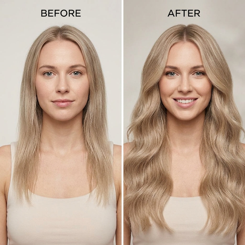 24 Champagne Blonde Halo Human Hair Extension