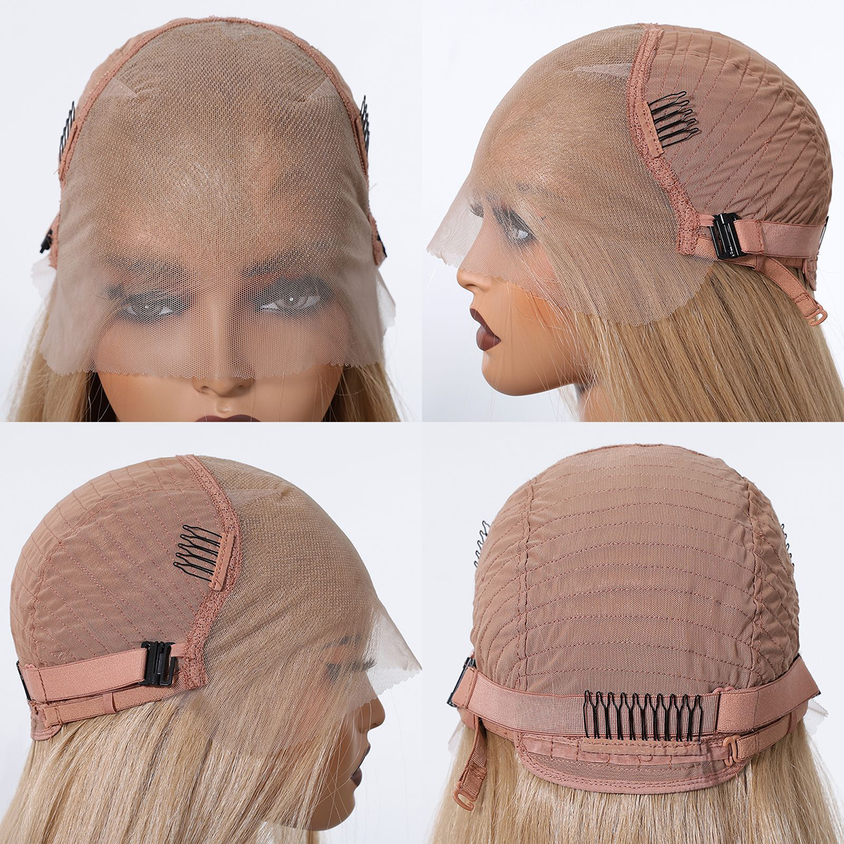 Ava | Ombré Blonde Short 13*6 HD Lace Frontal Wig (Hand-Tied)