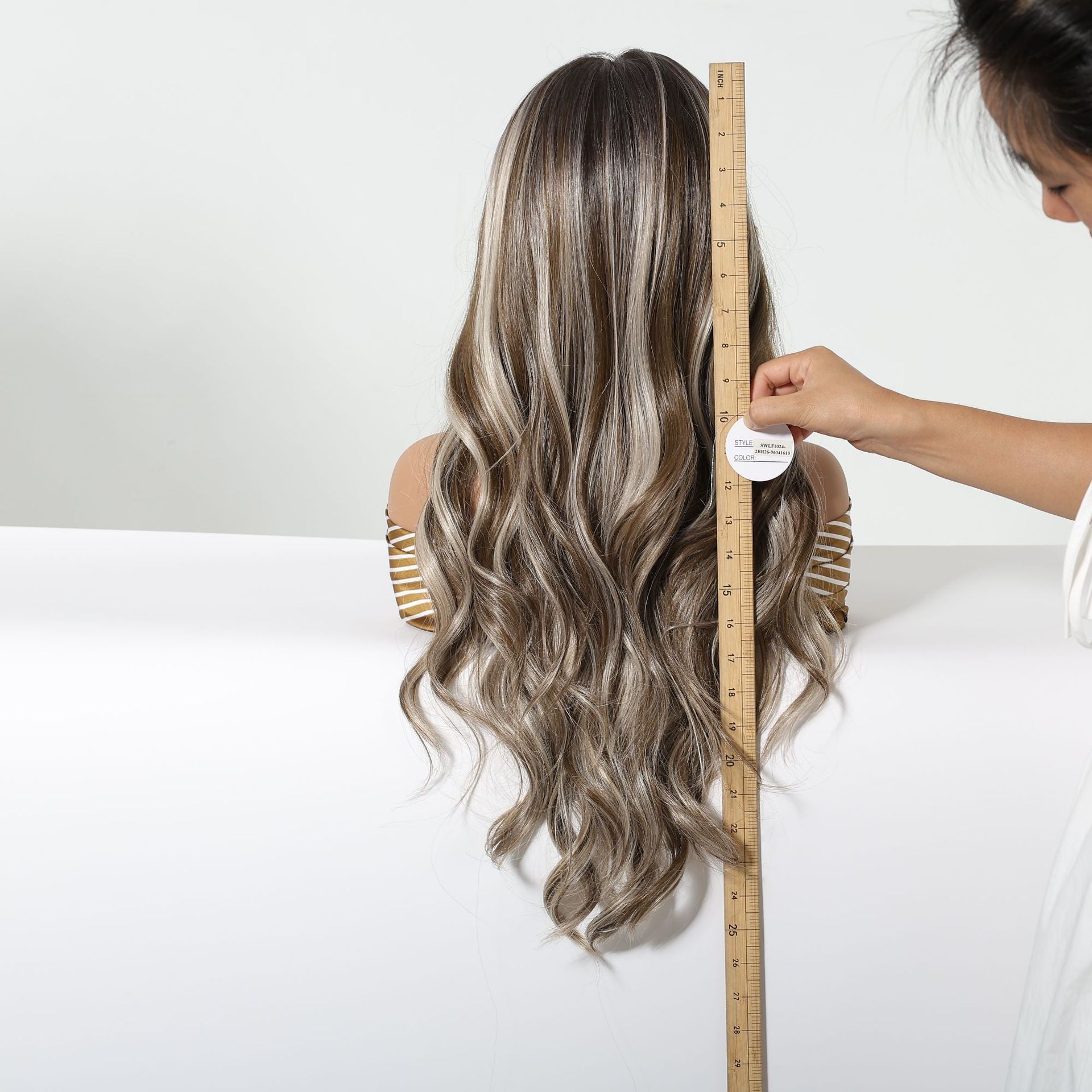 Lottie | Dark Gery Long Wavy 13*6 HD Lace Frontal Wig (Hand-Tied)