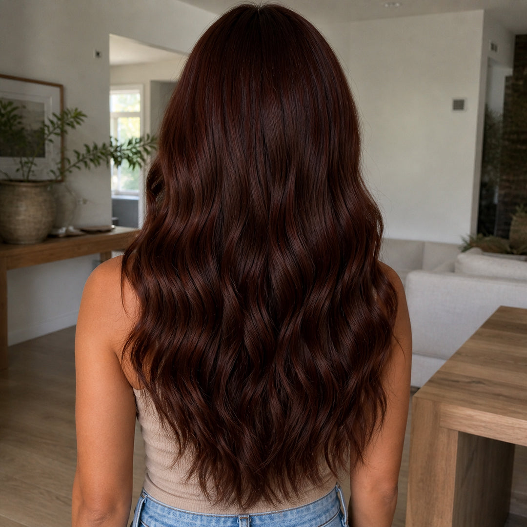 Seamless Clip-Ins, Dark Auburn #33