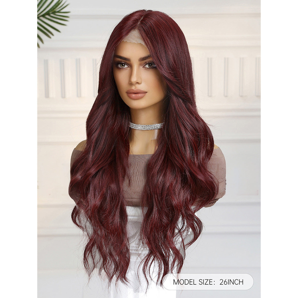 Rose | Red Long Wavy 13*6 HD Lace Frontal Wig (Hand-Tied)