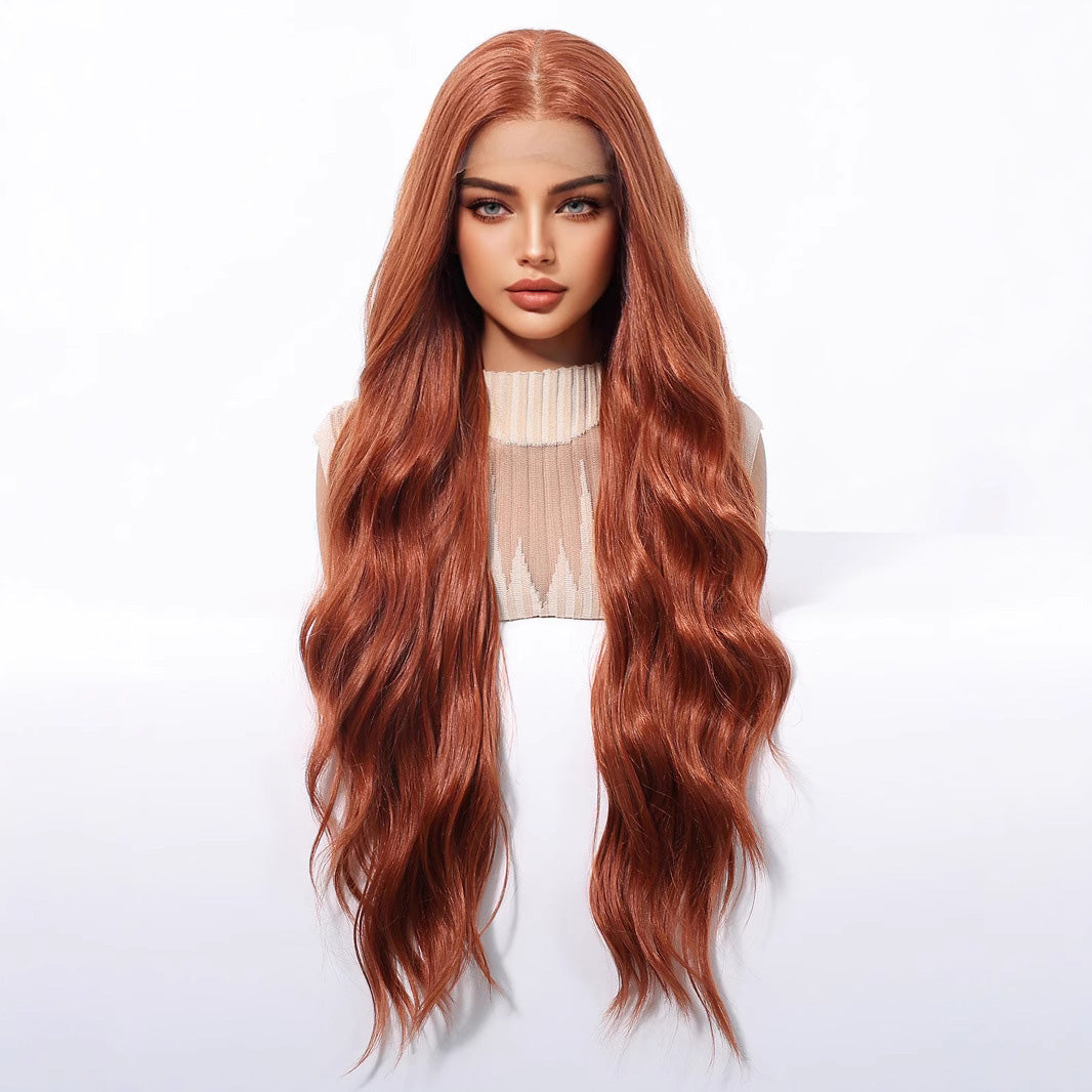 Willow | Ginger Long Wavy 13*6 HD Lace Frontal Wig (Hand-Tied)