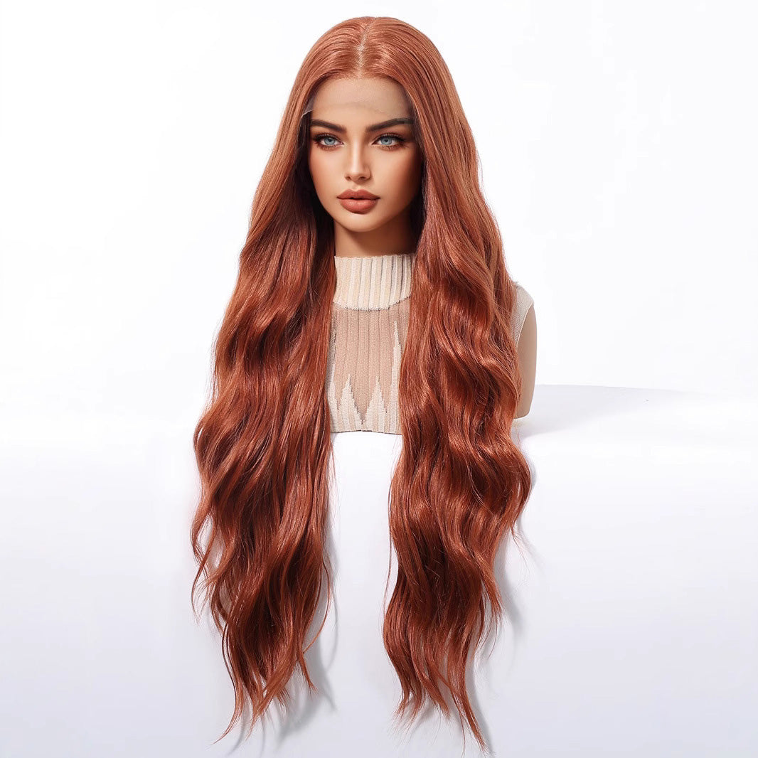 Willow | Ginger Long Wavy 13*6 HD Lace Frontal Wig (Hand-Tied)