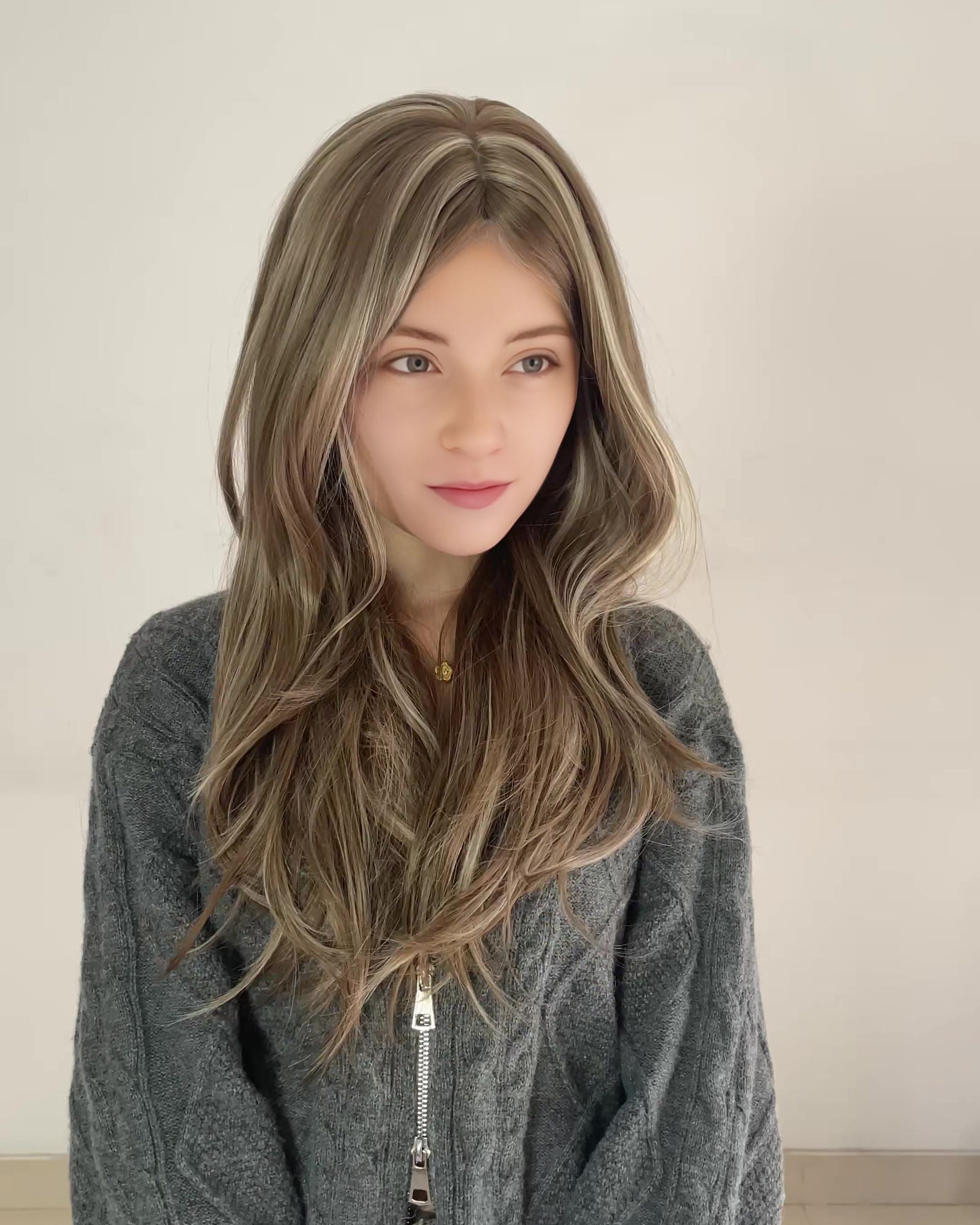 Ava – Ash Brown Balayage Lace Front Wig