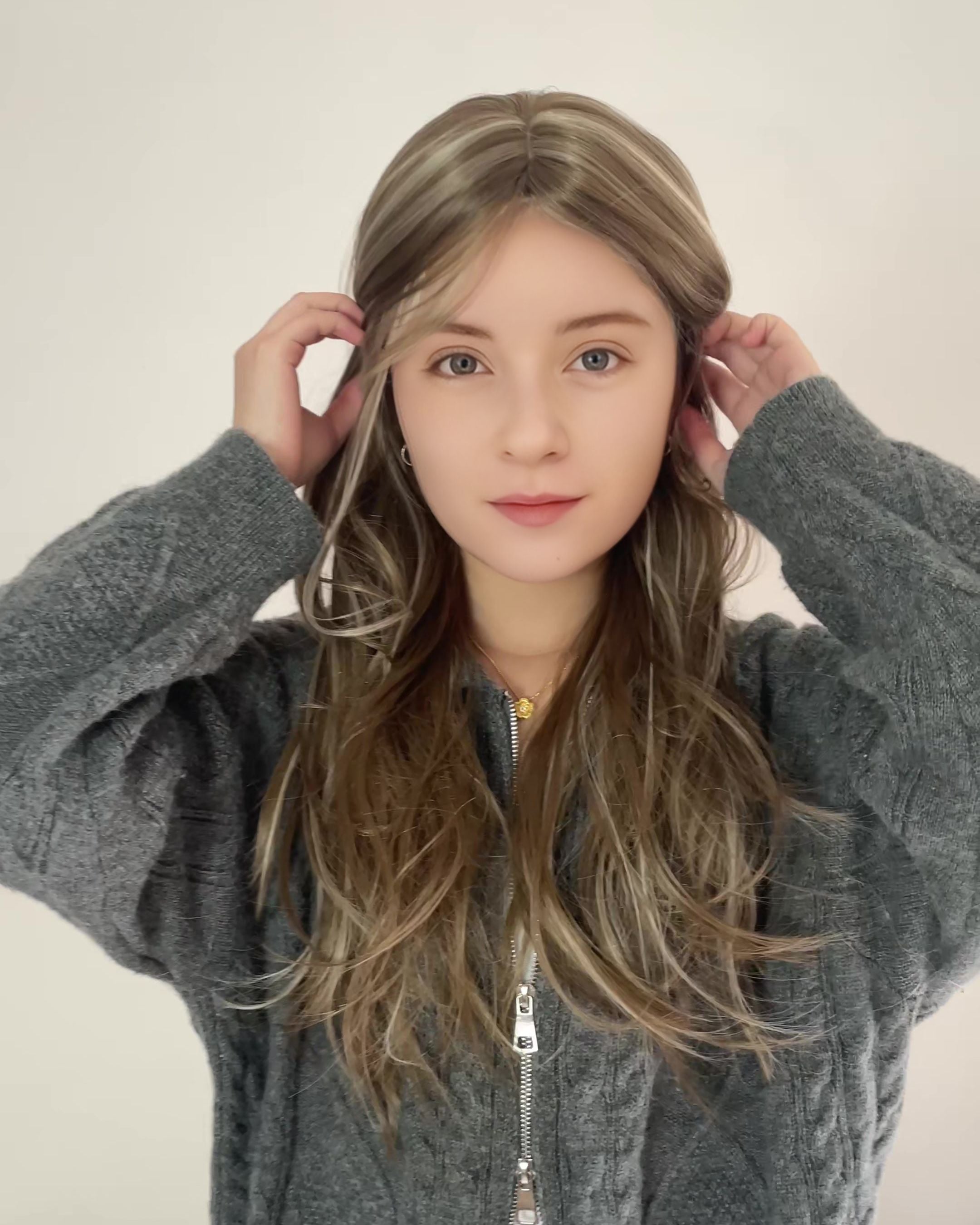 Ava – Ash Brown Balayage Lace Front Wig