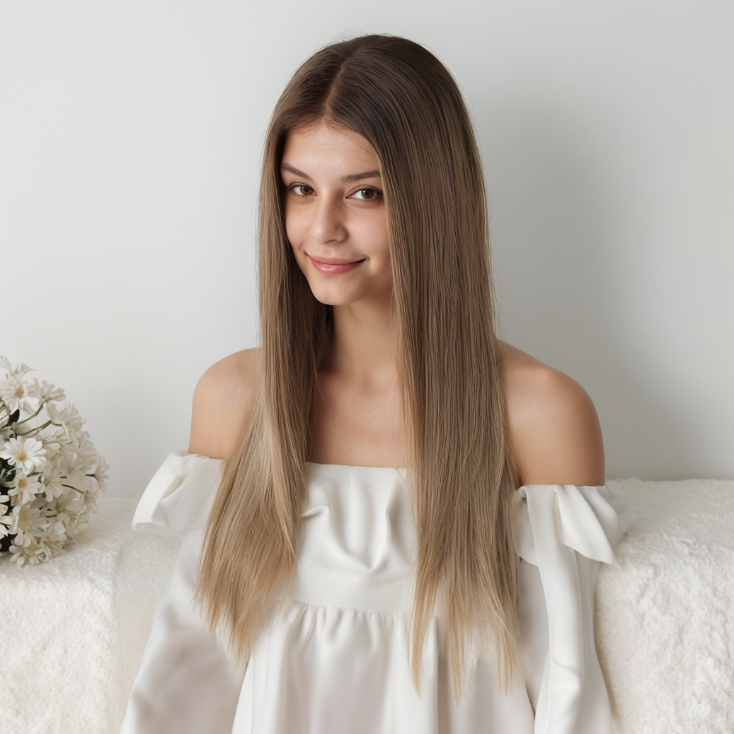 Straight HD Lace Front Wig - Brown, Beginner-Friendly, 26 Inch (65cm)