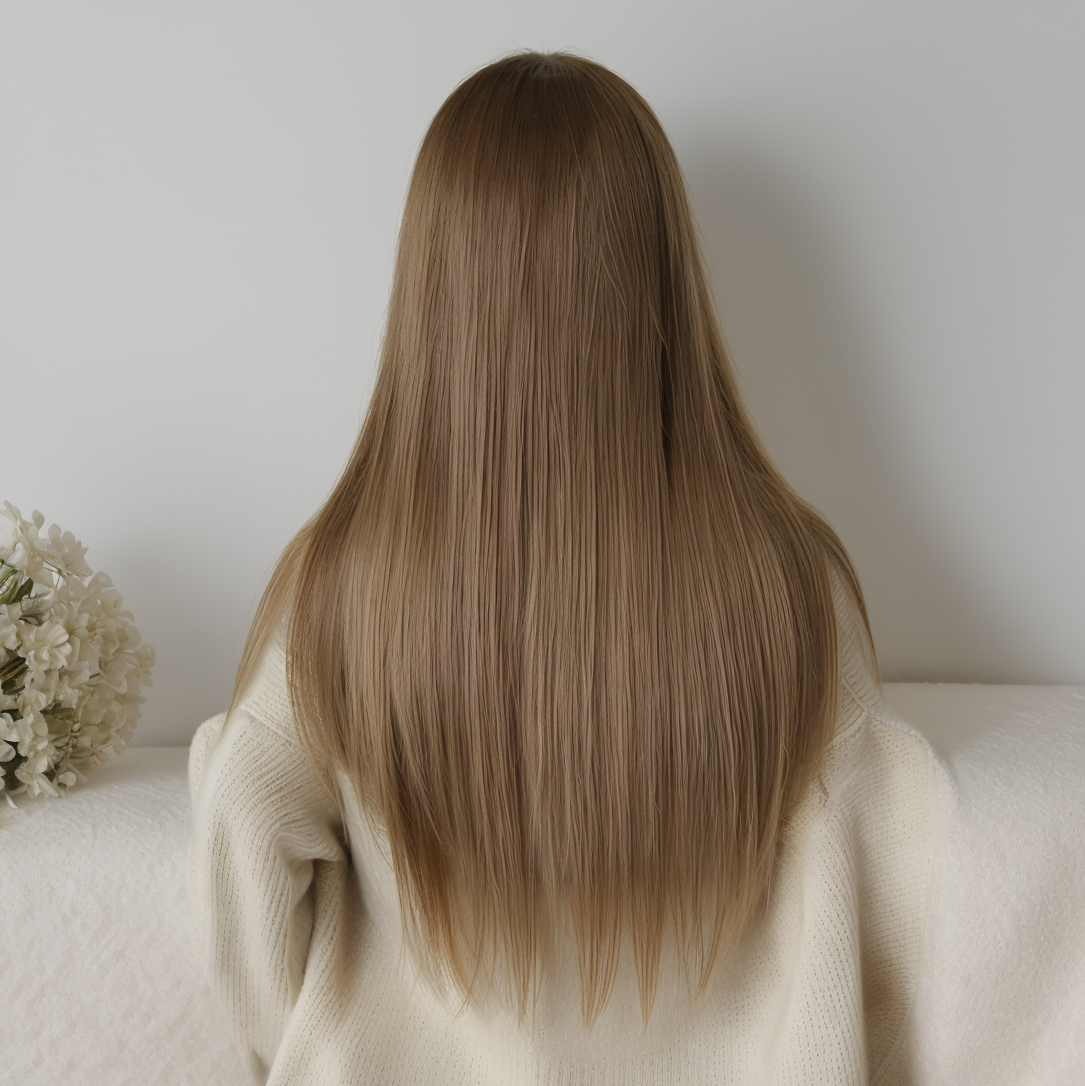 Straight HD Lace Front Wig - Brown, Beginner-Friendly, 26 Inch (65cm)