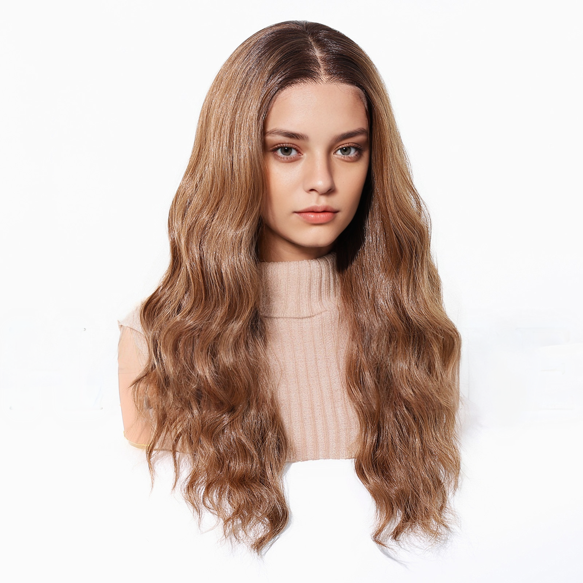 Body Wave HD Lace Front Wig - Ombre Copper, Beginner-Friendly, 22 Inch (56cm)