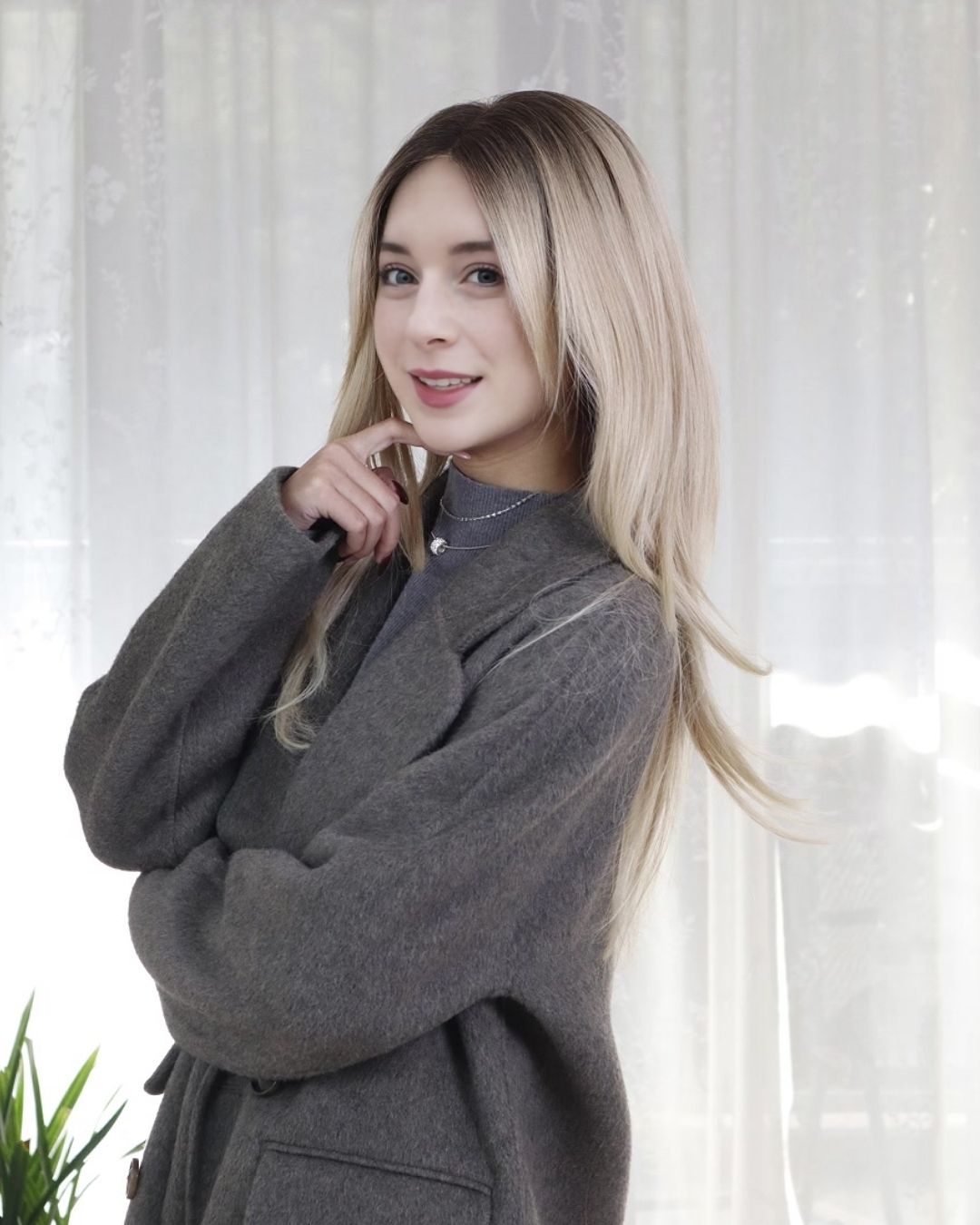 Eden – Ash Blonde Balayage Signature Mono Top Lace Front Wig