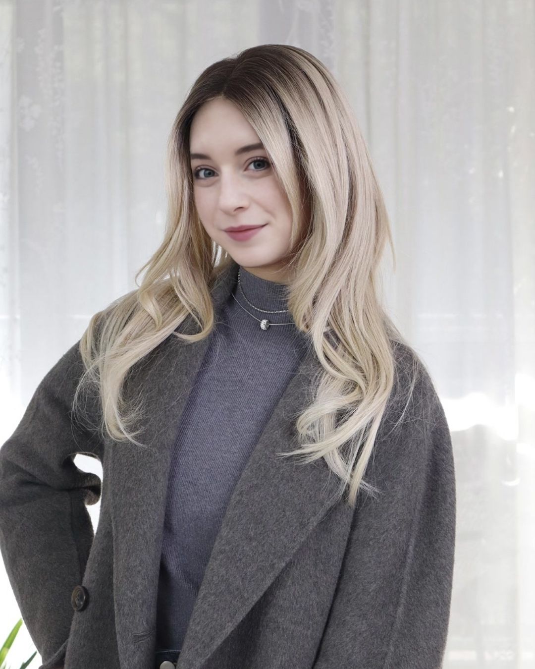 Eden – Ash Blonde Balayage Signature Mono Top Lace Front Wig