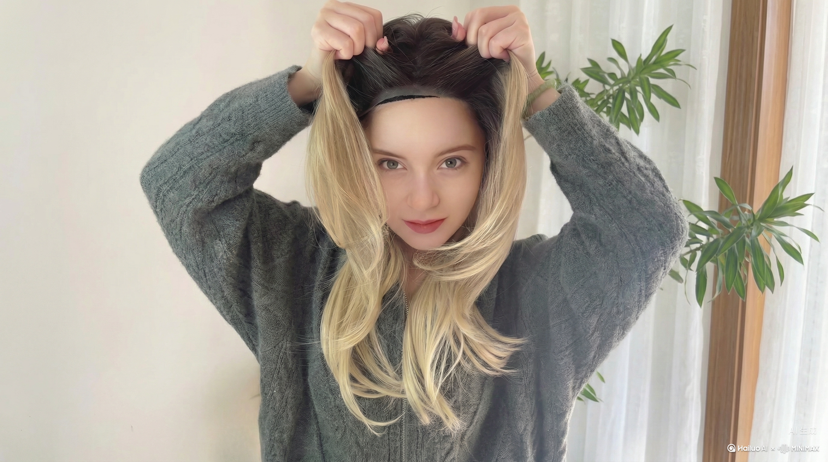 Before – lace front visible