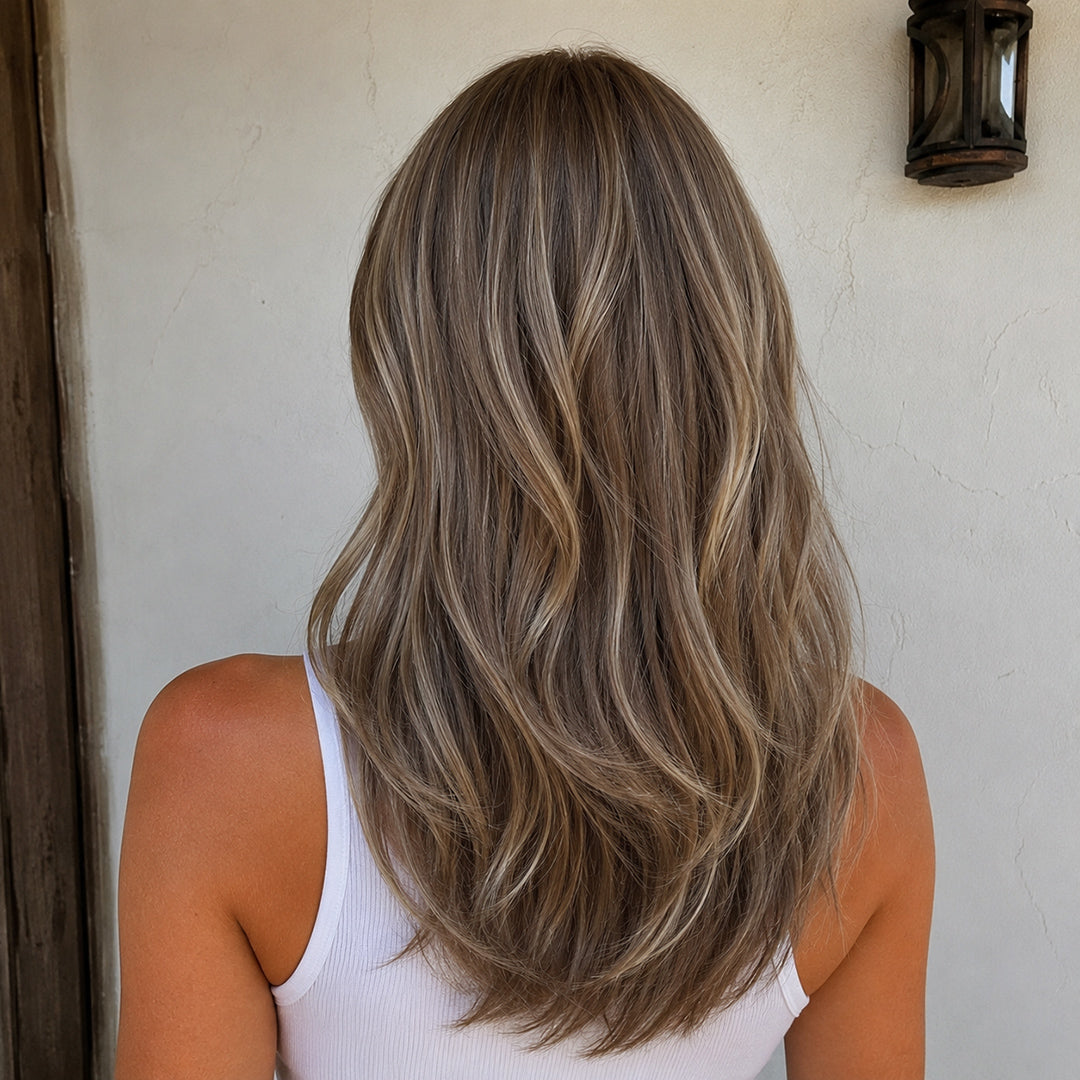 Vera Synthetic Wig – Silver Ash Brown Layers