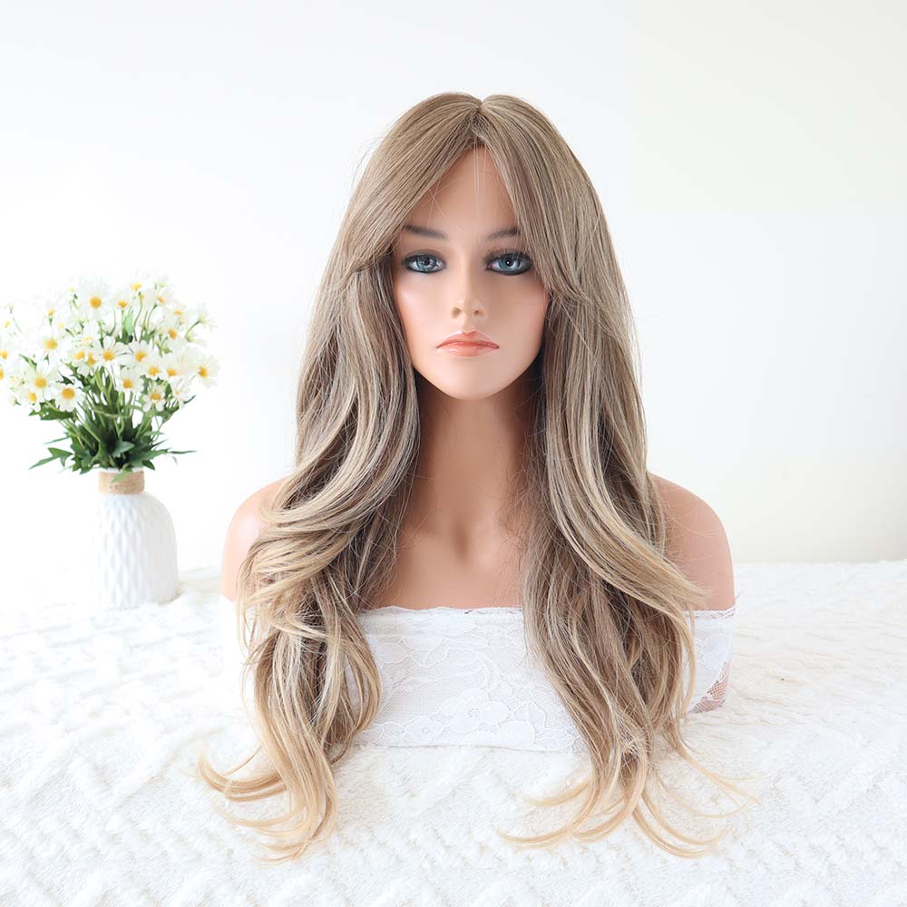 Penelope Brown Wig with Curtain Bangs
