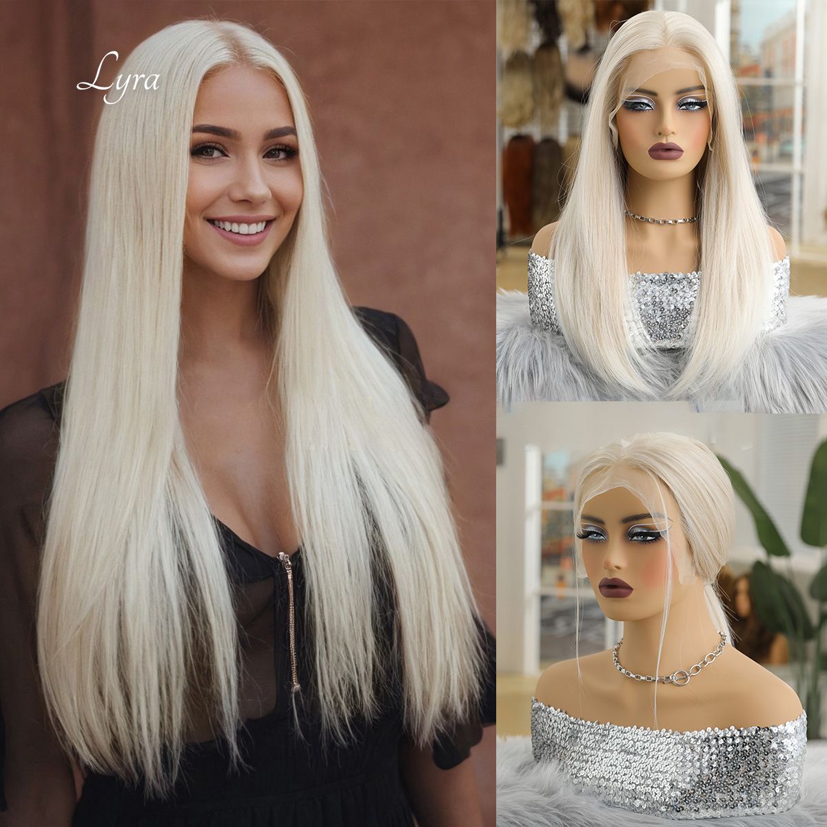 Lyra | White Blonde Medium 13*6 HD Lace Frontal Wig (Hand-Tied)