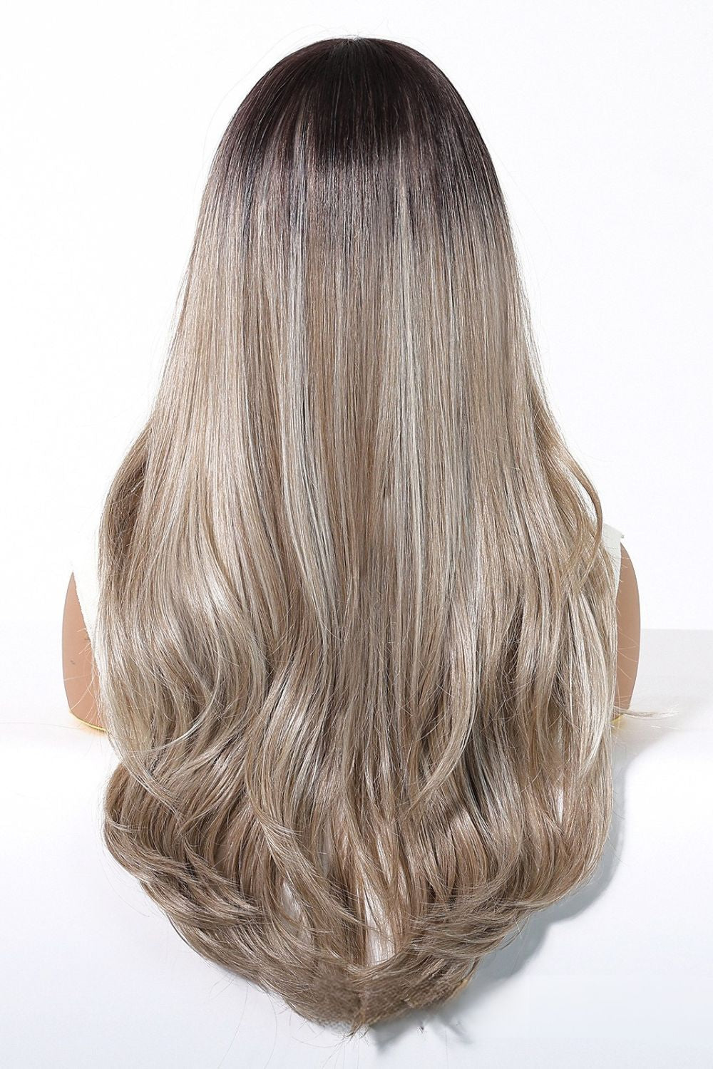 Elena — 24" Rooted Ash Blonde | Mono Top Natural Part Lace Front Wig