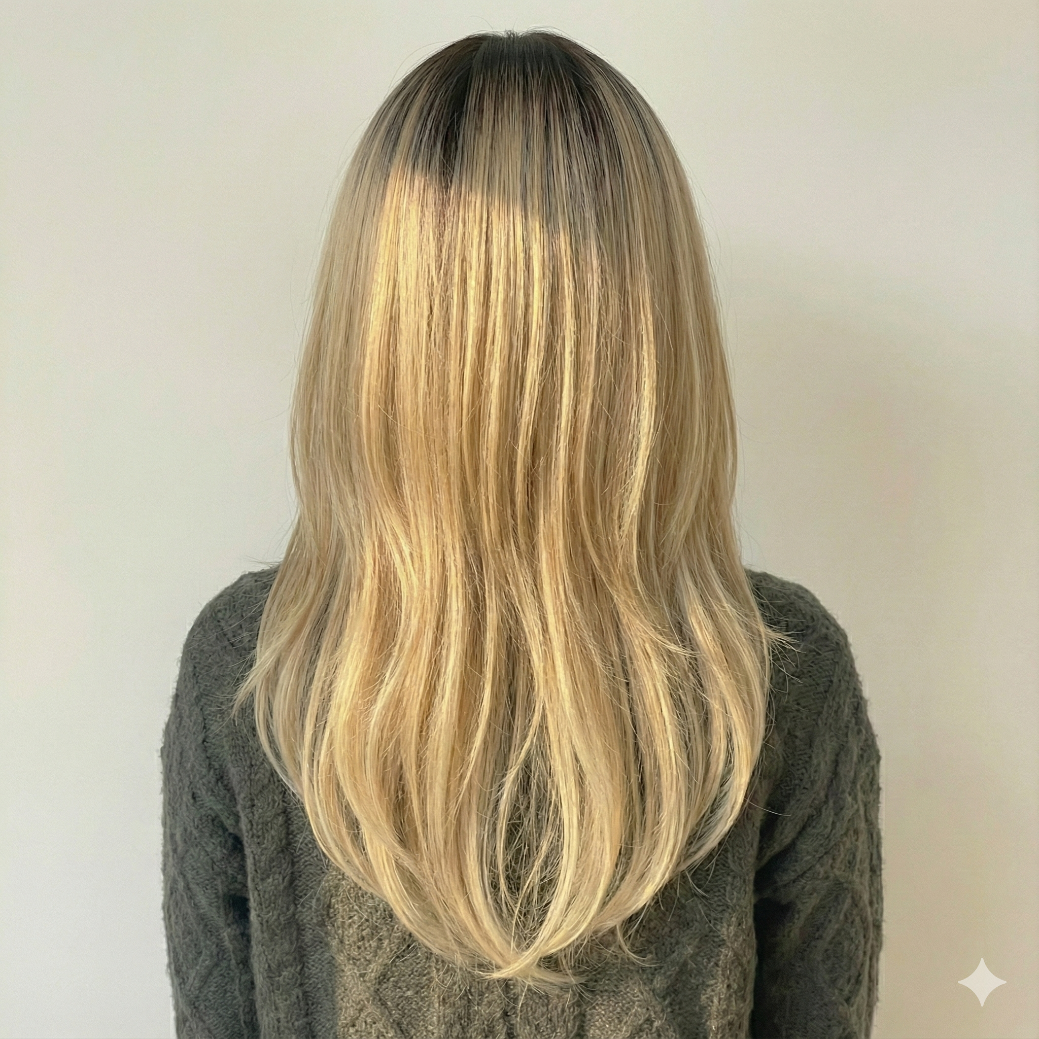 Mono Top Lace Front Wig by UNILOVELY | Ash Blonde Balayage | Natural Scalp Look