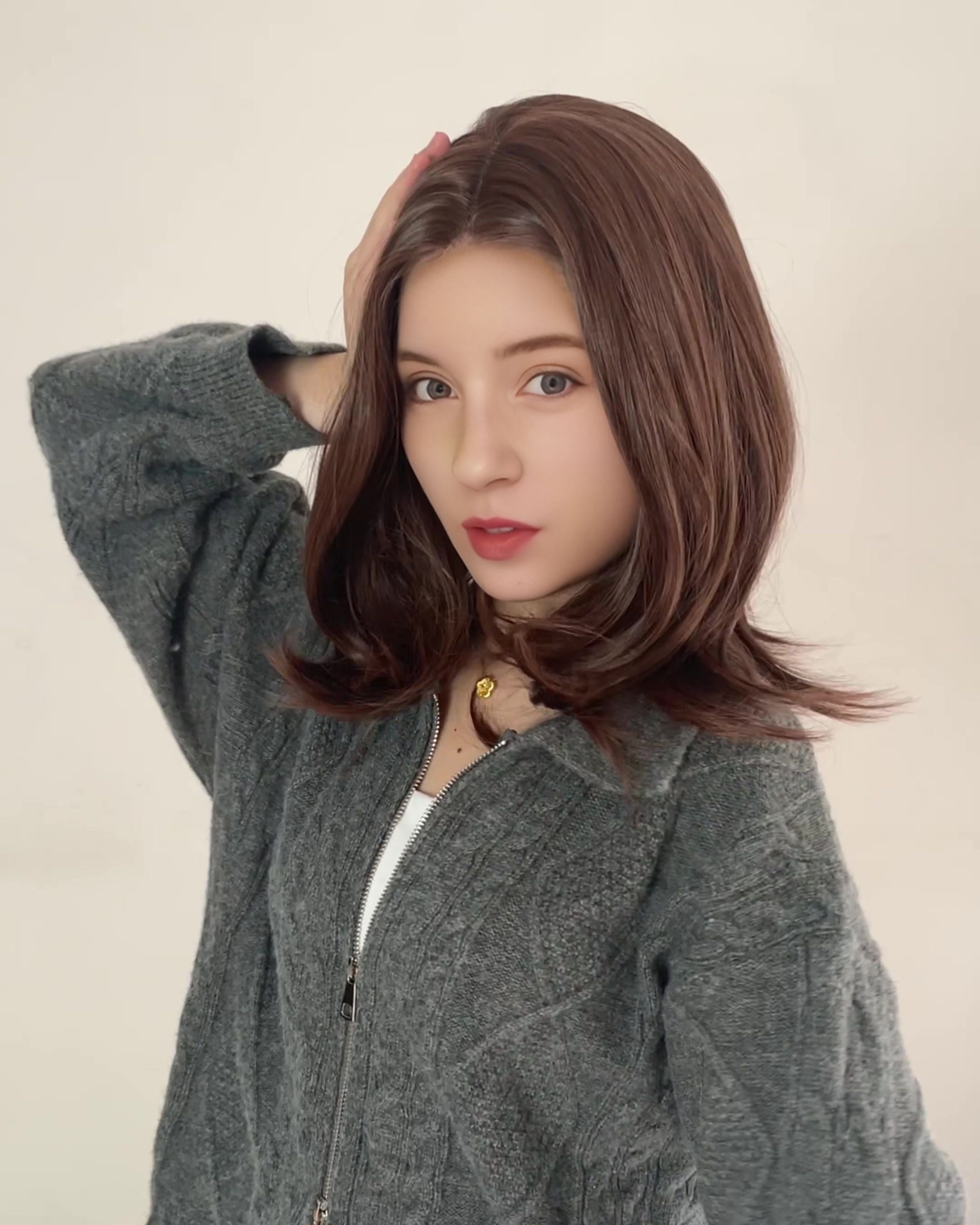 Mila – Chestnut Brown Layered Lace Front Wig