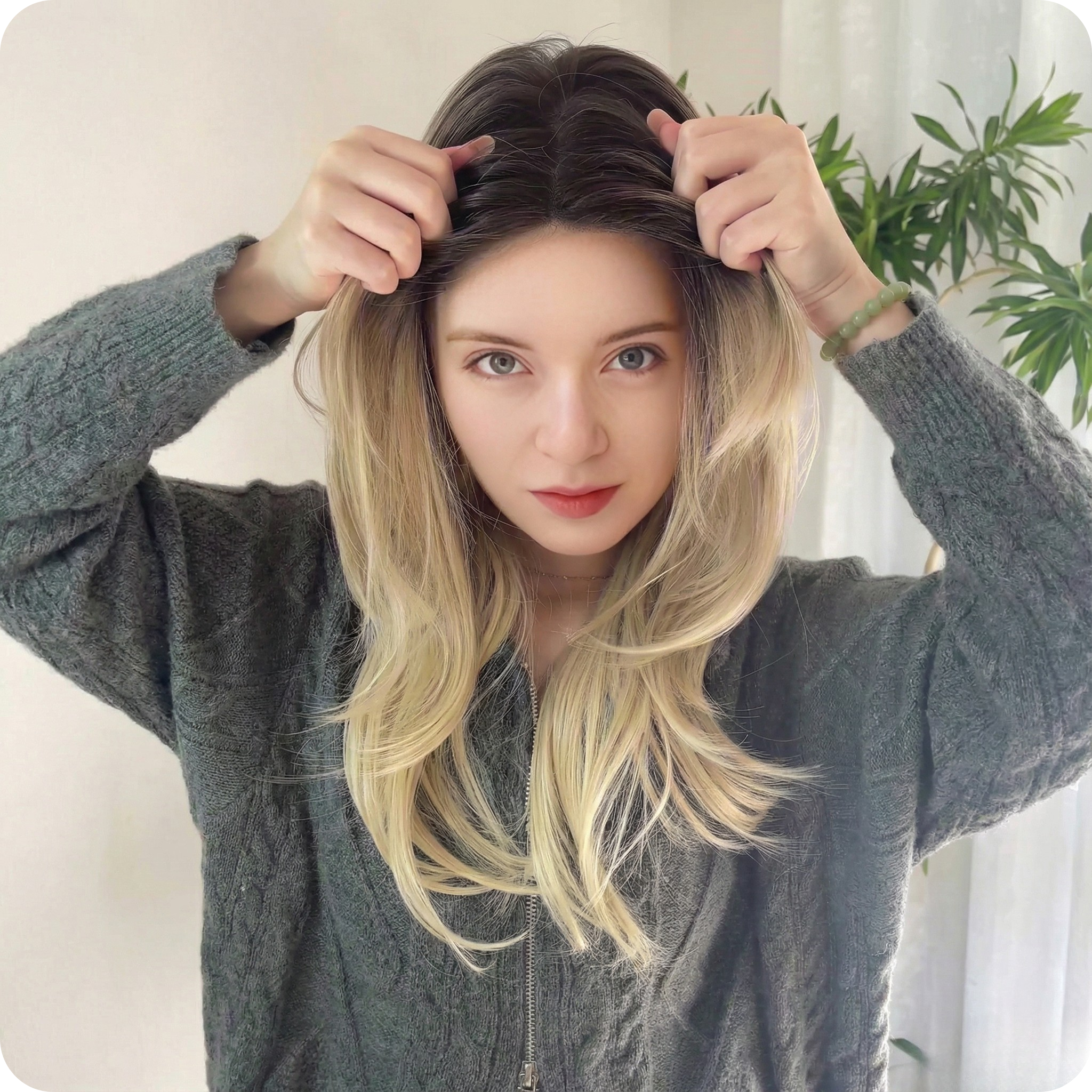 After – seamless hairline