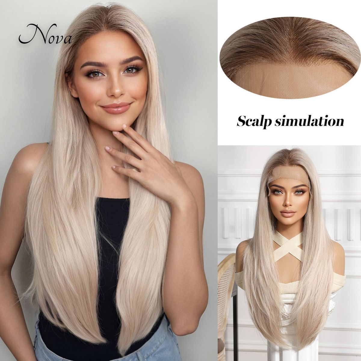 Nova | Blonde Medium 13*6 HD Lace Frontal Wig (Hand-Tied)