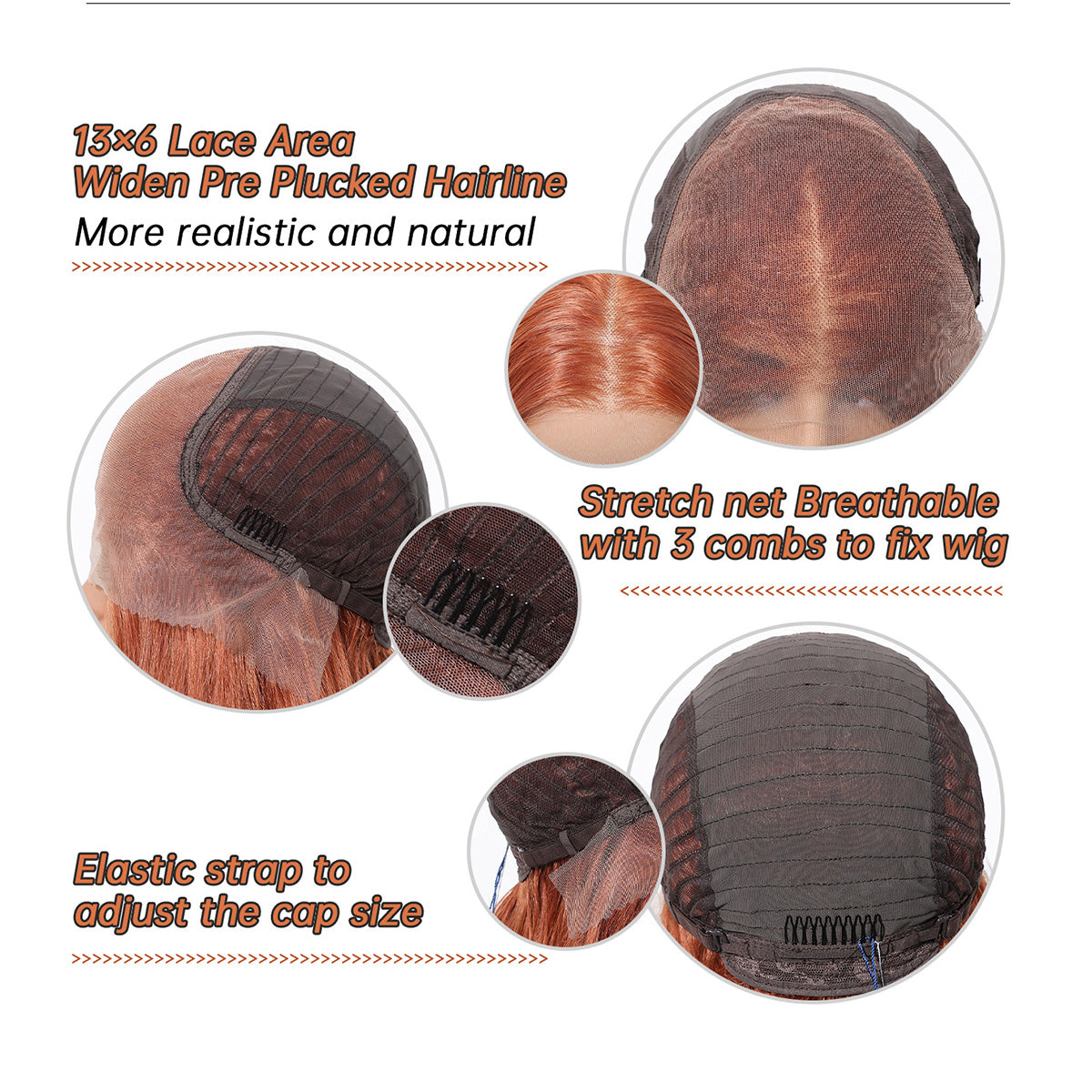 Willow | Ginger Long Wavy 13*6 HD Lace Frontal Wig (Hand-Tied)