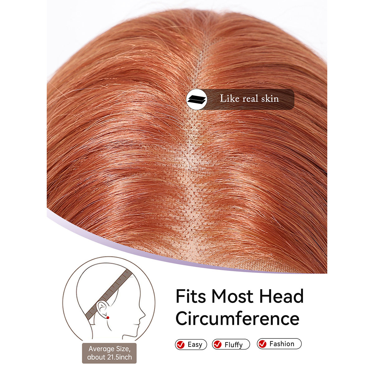 Willow | Ginger Long Wavy 13*6 HD Lace Frontal Wig (Hand-Tied)