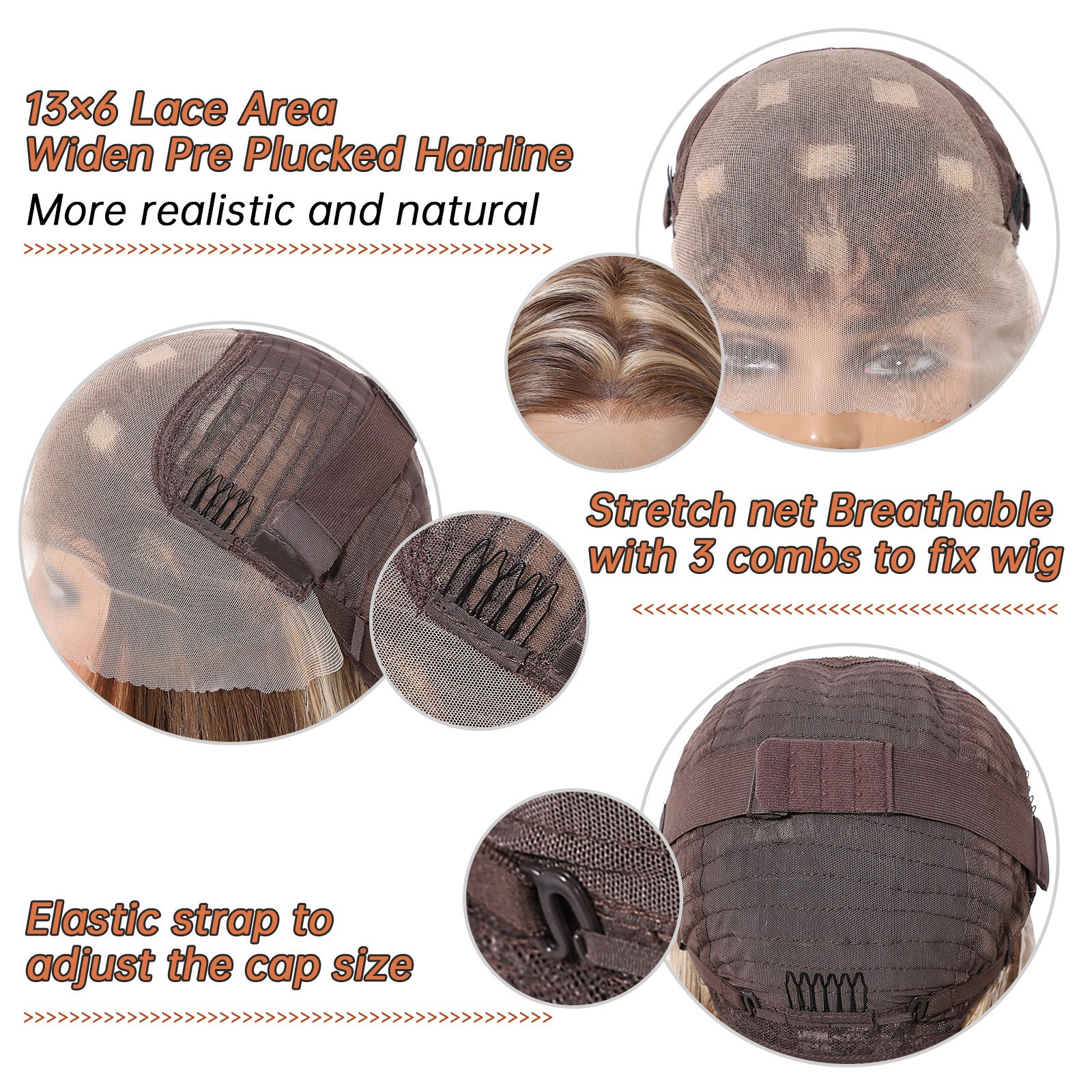 Sofia | Ombré Brown Long Straight 13*6 HD Lace Frontal Wig (Hand-Tied)