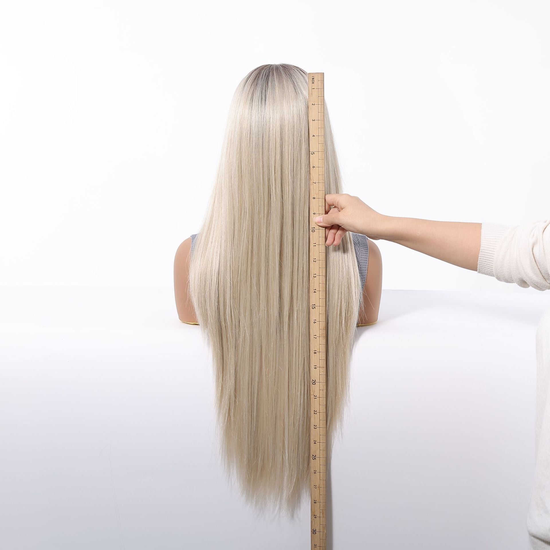 Maya | Blonde Long Straight 13*6 HD Lace Frontal Wig (Hand-Tied)