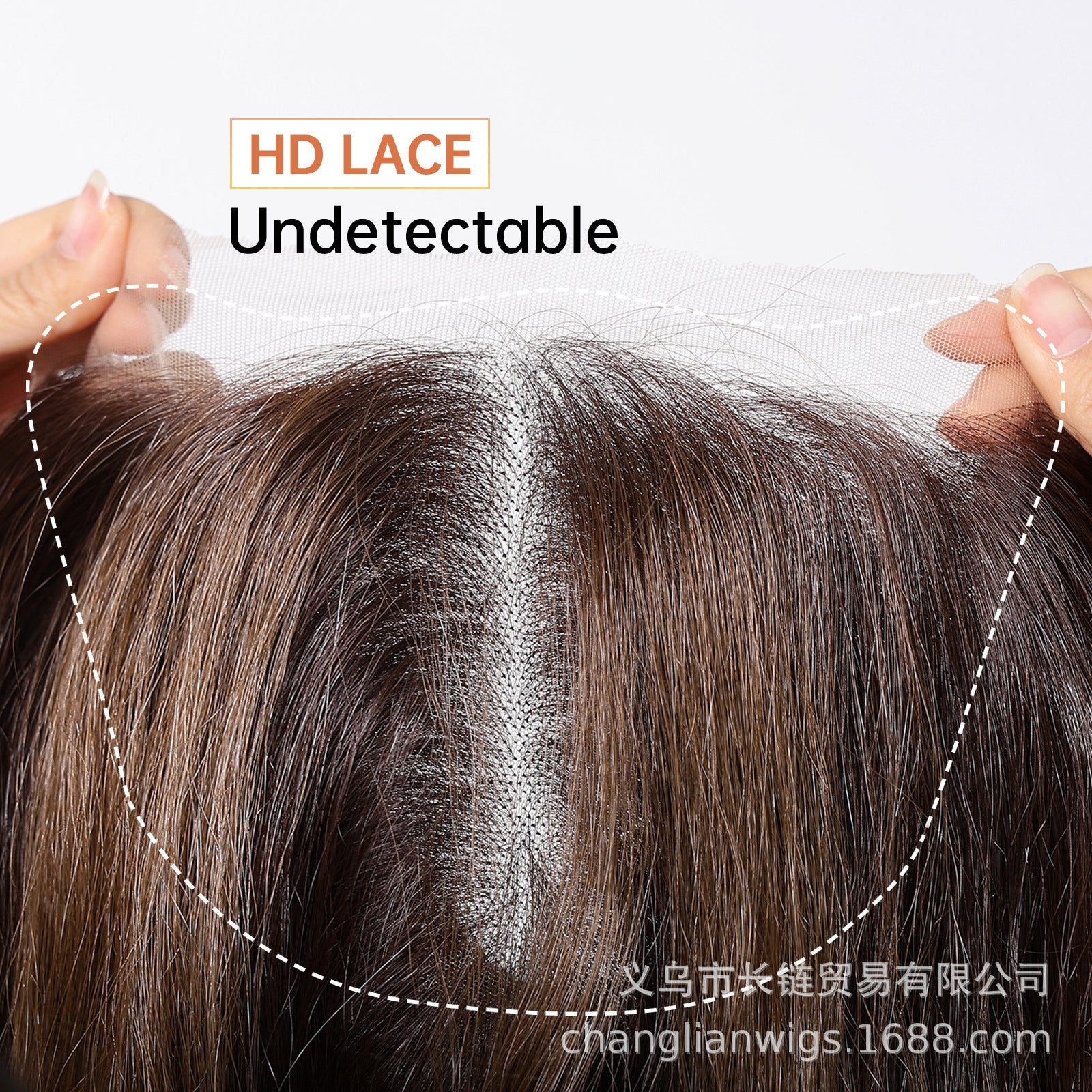 Body Wave HD Lace Front Wig - Brown with Blonde Highlights, Pre-Plucked Hairline, 26 Inch (66cm)