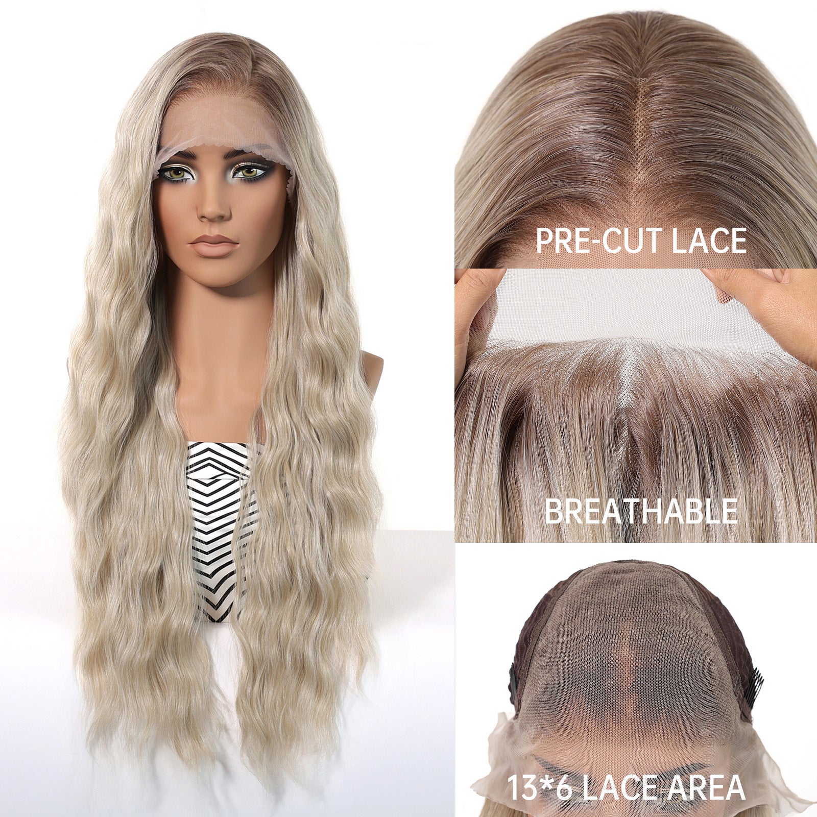 Sophia2 | Blonde Long 13*6 HD Lace Frontal Wig (Hand-Tied)