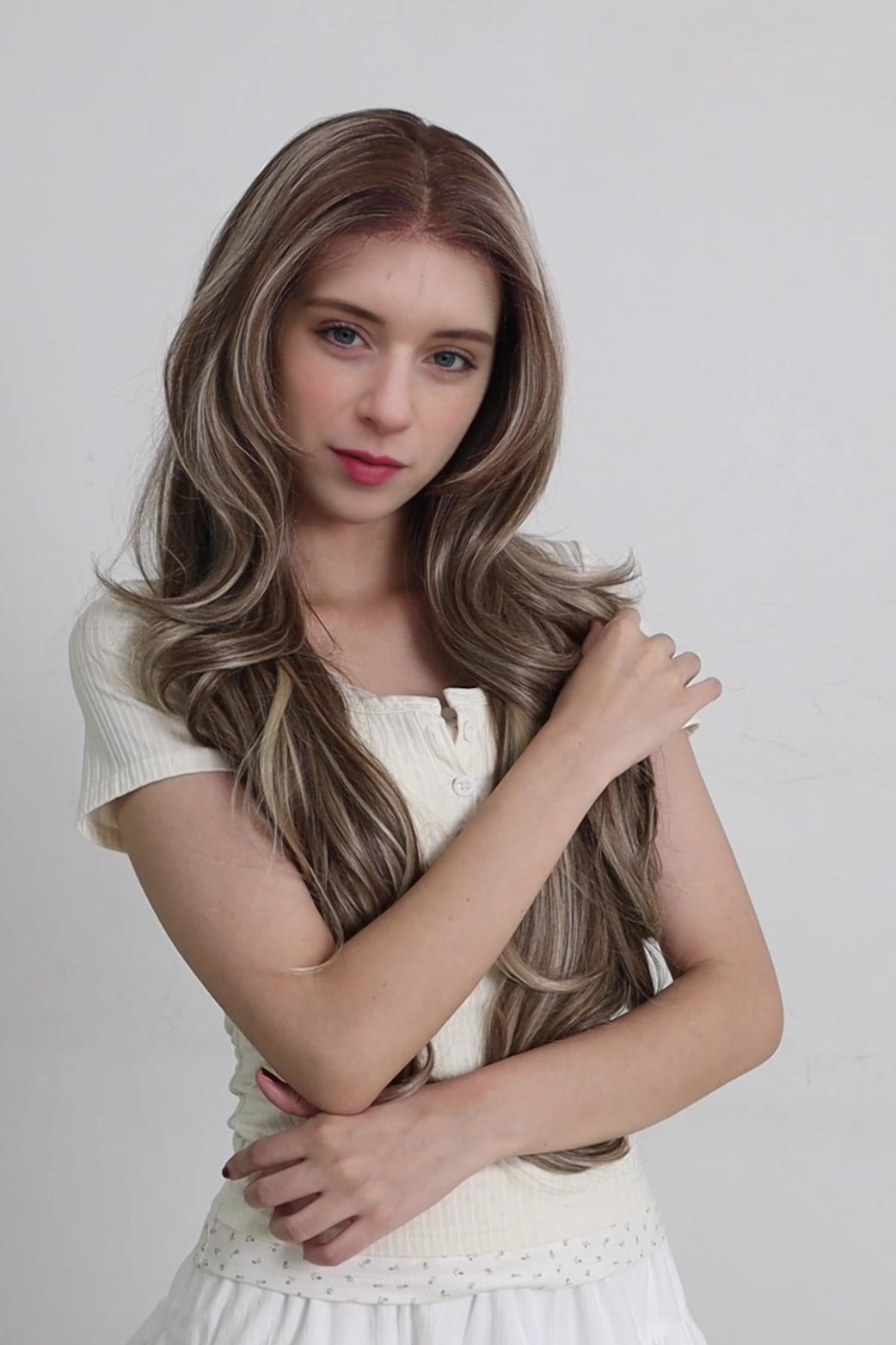 Sienna — Rooted Ash Brown · 26" | 13×6 Lace Front Wig