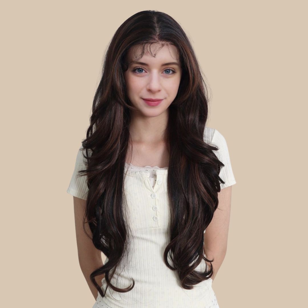 Valerie — Deep Chocolate Brown · 28" | 13×6 Lace Front Wig