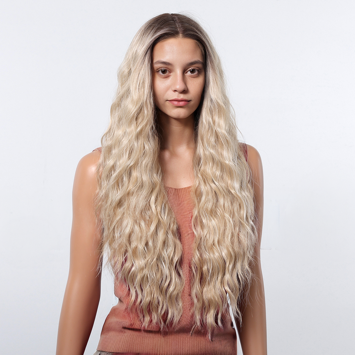 Loose Wave HD Lace Front Wig - Ombre Blonde, Pre-Plucked Hairline, 30 Inch (75cm)