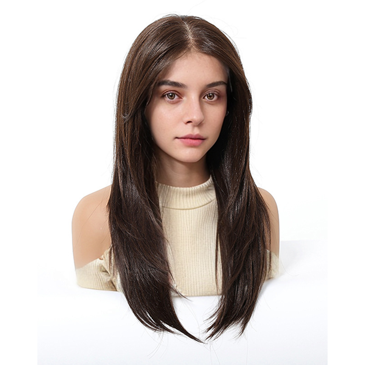 Loose Wave HD Lace Front Wig - Dark Brown, Pre-Plucked Hairline, 22 Inch (55cm)