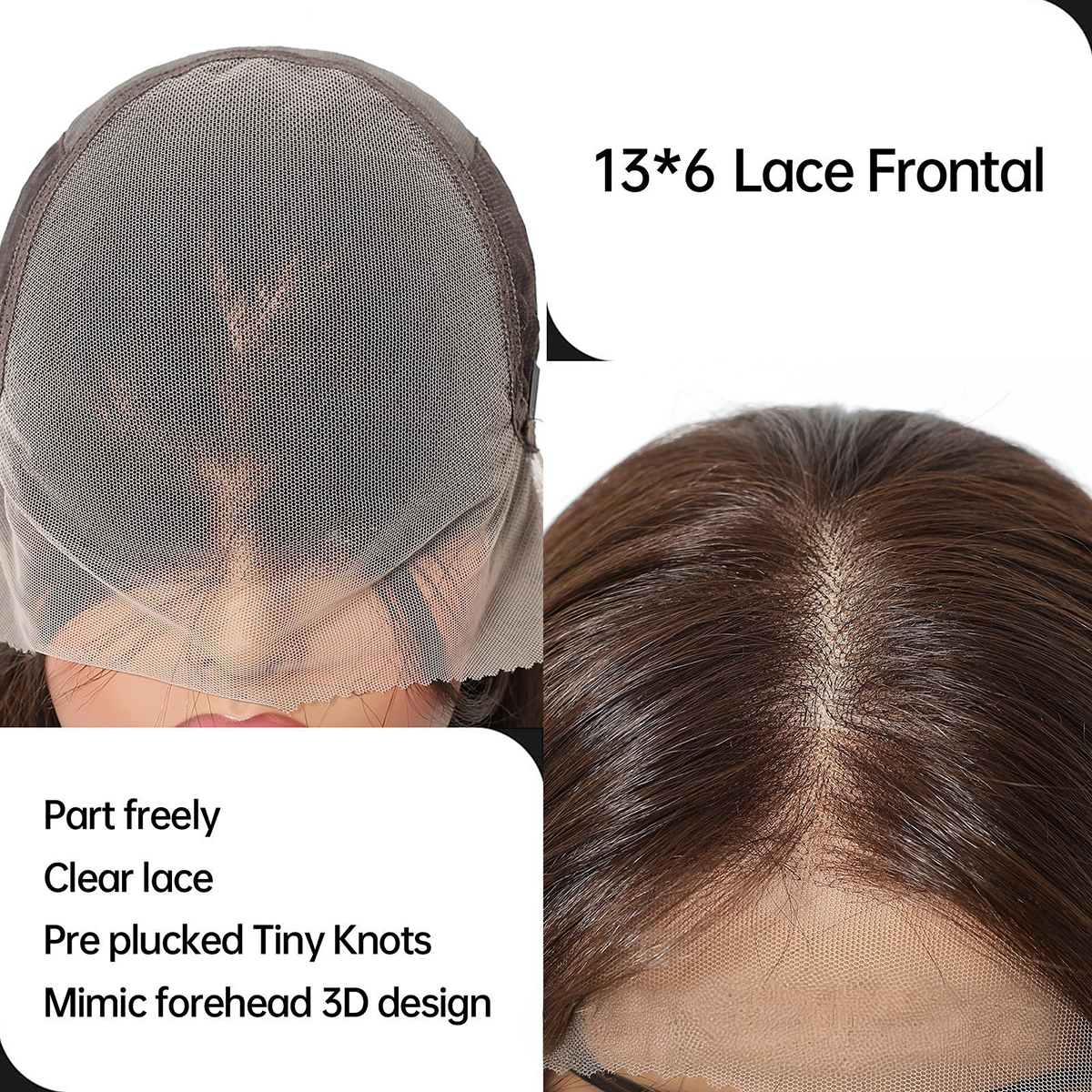 Loose Wave HD Lace Front Wig - Dark Brown, Pre-Plucked Hairline, 22 Inch (55cm)