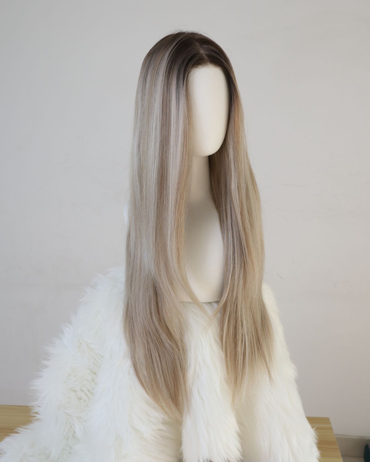 CELINE — Rooted Ash Blonde 13×6 Lace Front Wig