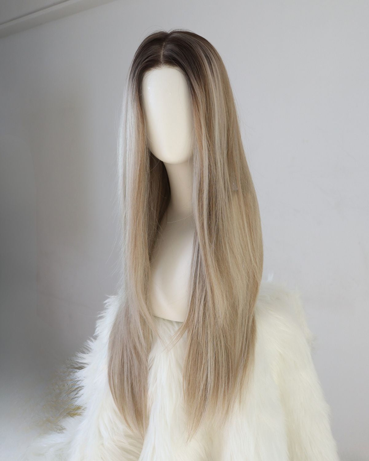 CELINE — Rooted Ash Blonde 13×6 Lace Front Wig