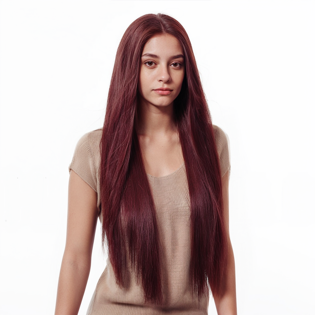 Straight HD Lace Front Wig - Red, Hand-Tied Monofilament Top, 30 Inch (70cm)