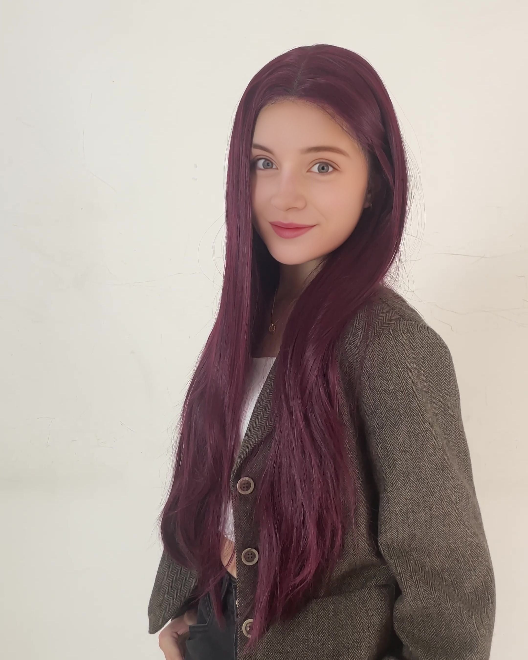 Serena – Deep Burgundy Classic 13x6 Lace Front Wig