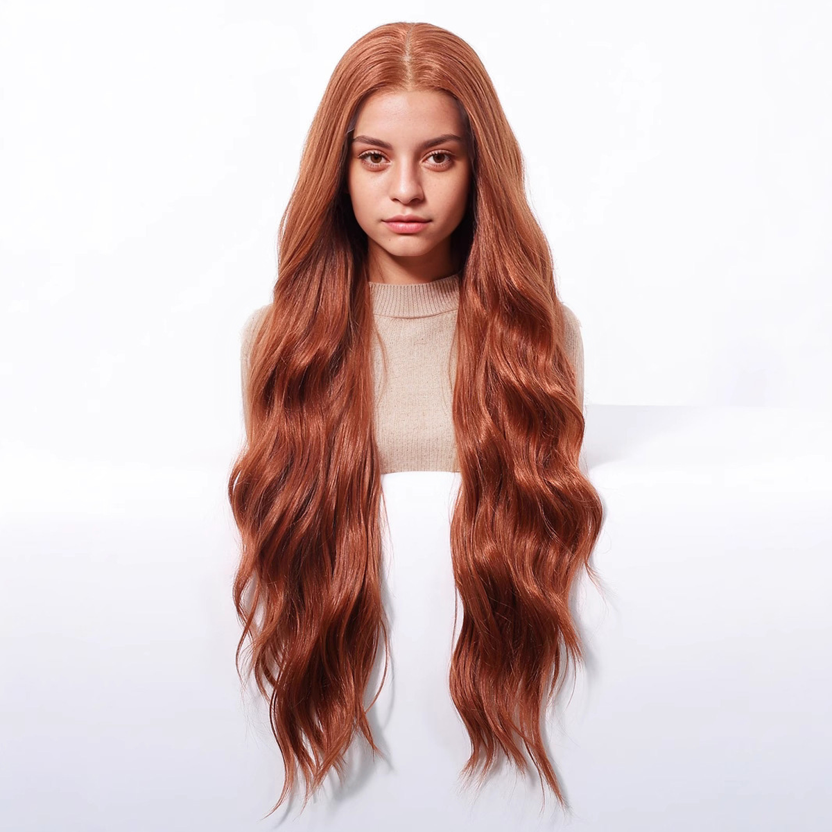 Body Wave HD Lace Front Wig - Ginger, Beginner-Friendly, 32 Inch (81cm)