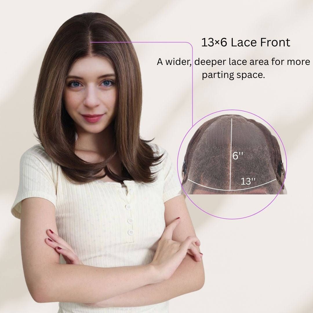 Amelia — Chestnut Brown · 22" | 13×6 Lace Front Wig