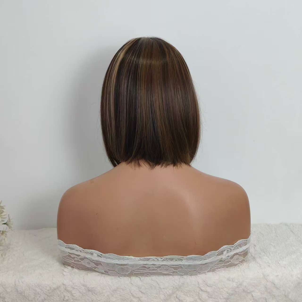 Evelyn 12” Loose Wave HD Lace Front Wig - Brown with Blonde Highlights, Beginner-Friendly