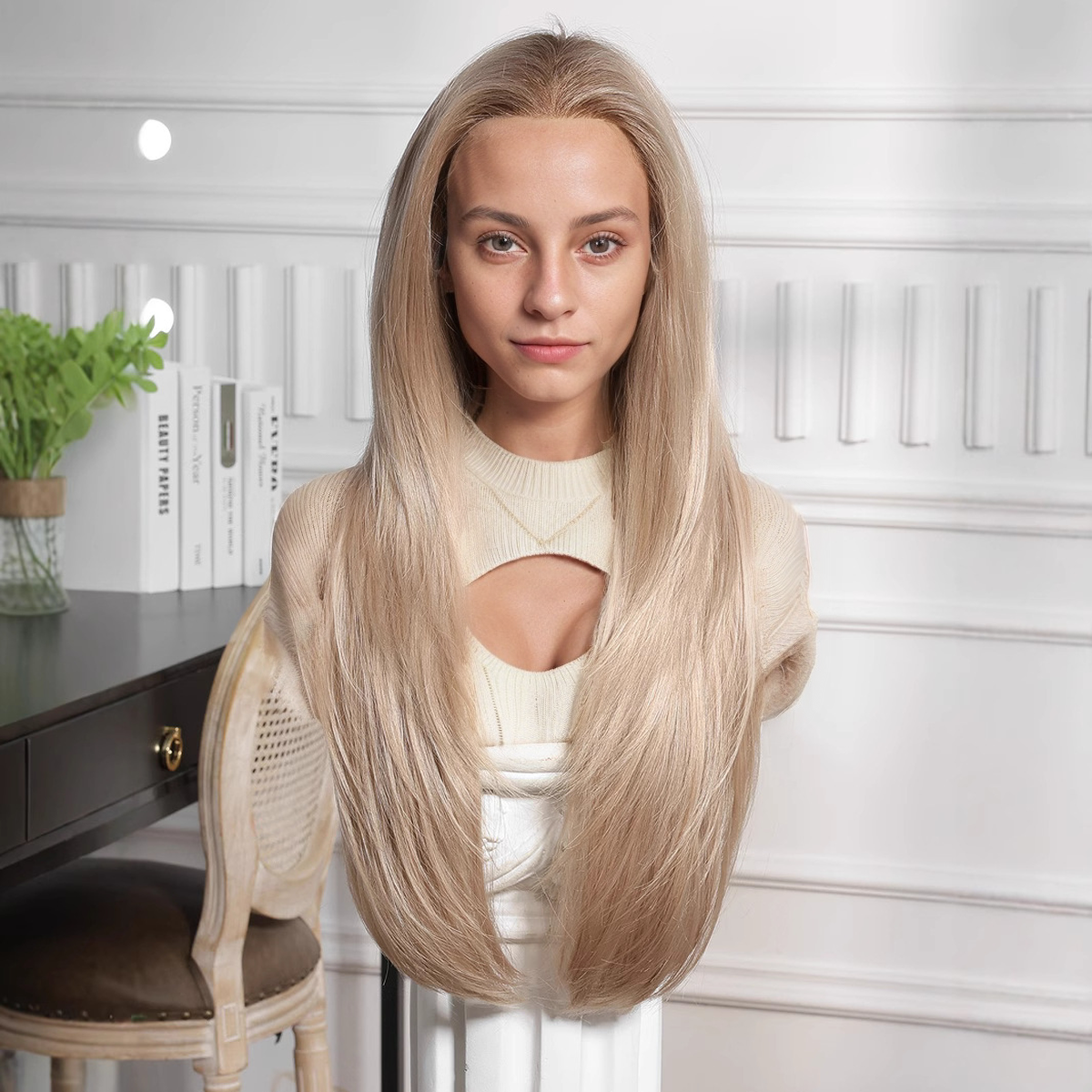 Loose Wave HD Lace Front Wig - Ombre Blonde, Natural Hairline, 20 Inch (50cm)