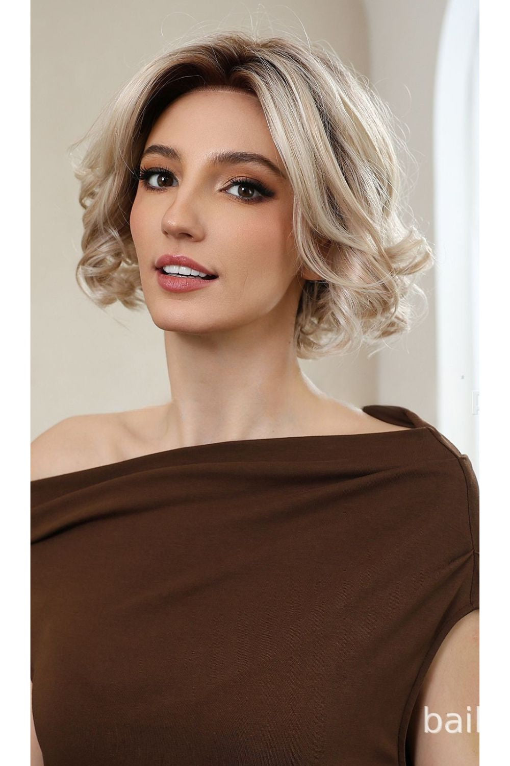 Serena — Short Mono Top Natural Part Lace Front Wig