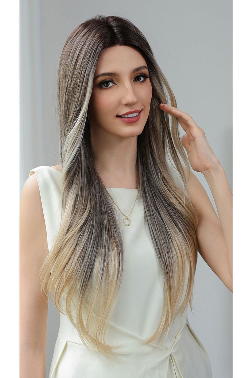 Savannah — 28" Mono Top Natural Part Lace Front Wig