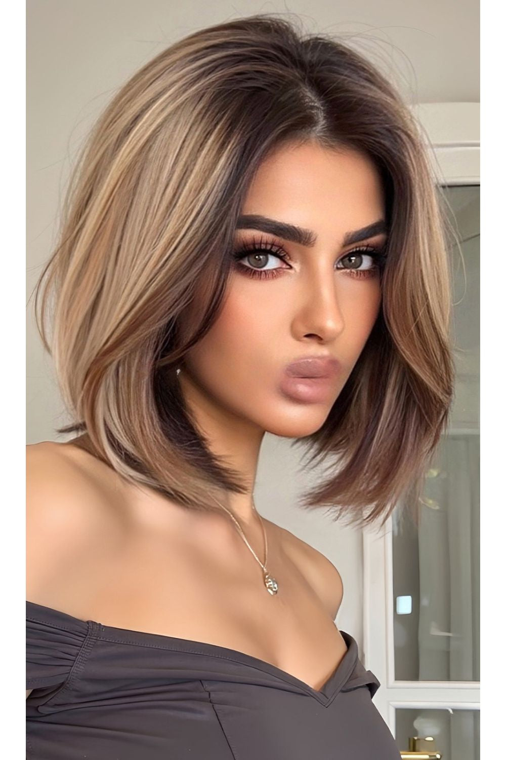 Mila — Rooted Brown · 11" Mono Top Natural Part Lace Front Wig