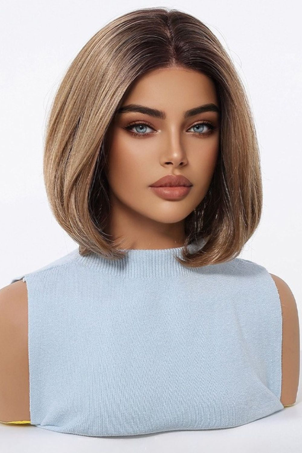 Mila — Rooted Brown · 11" Mono Top Natural Part Lace Front Wig